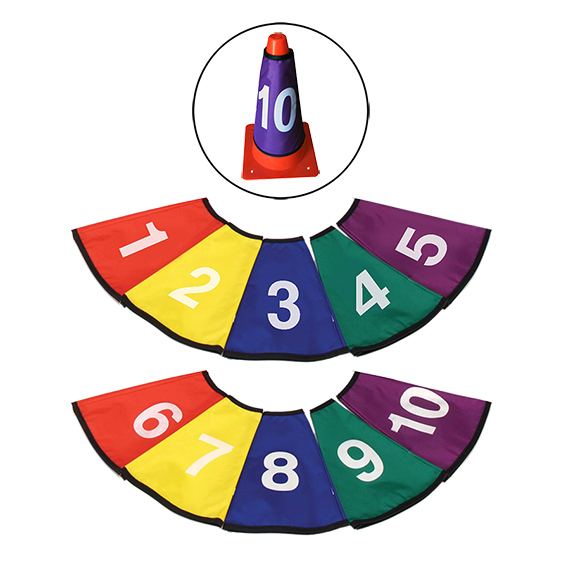 Set 10 Fundas Numerados para Cono Semírigido