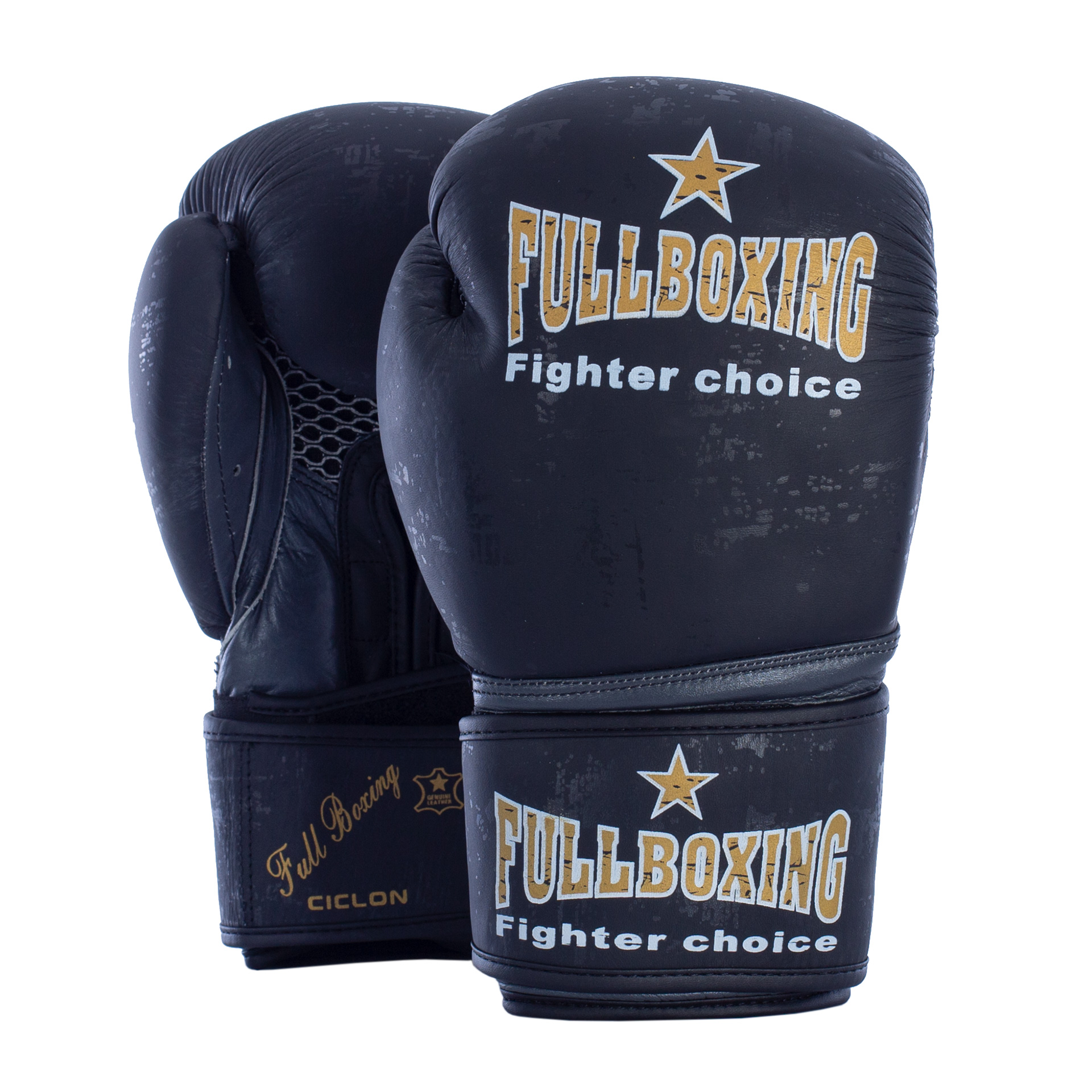 Par de Guantes Boxeo Fullboxing Piel Natural Ciclón